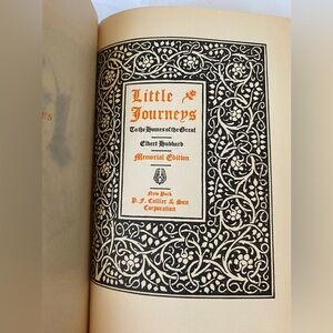 Little Journeys To The Homes Of Great By Elbert Hubbard Memorial Edition…